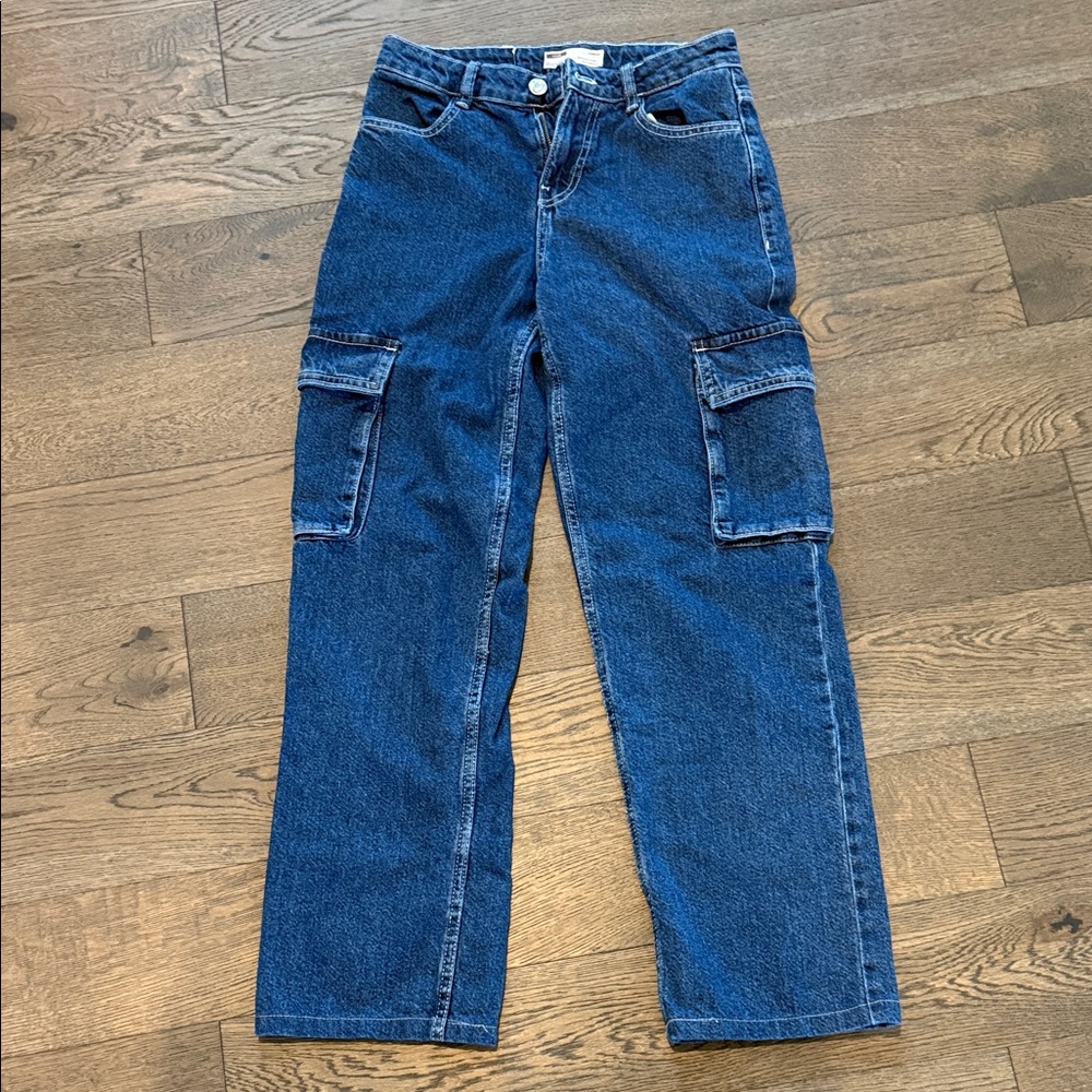 BERSHKA Blue Cargo Jeans